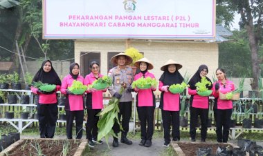 Dukung-Ketahanan-Pangan-Nasional,-Bhayangkari-Cabang-Manggarai-Timur-Panen-Hasil-Kebun-P2L