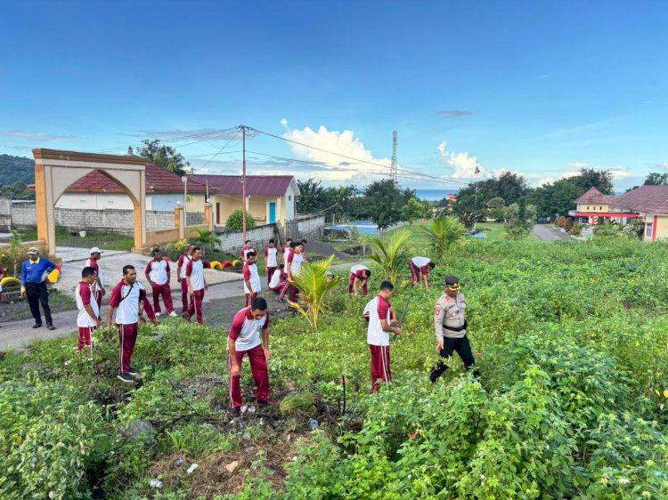 Polres Manggarai Timur Gelorakan Hidup Sehat dan Budaya Gotong Royong