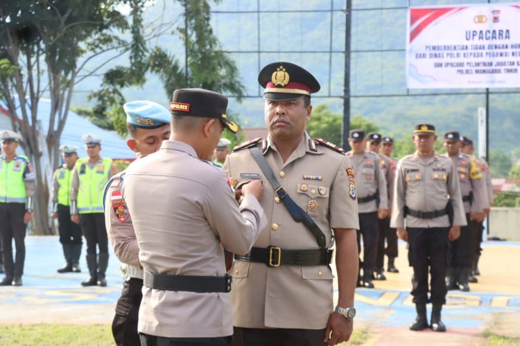 Polres Manggarai Timur Gelar Upacara Pelantikan Kepala Bagian Perencanaan ( KABAG REN )