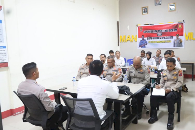 Bidkum Polda NTT Laksanakan Supervisi dan Asistensi Manajemen Bidang Hukum di Polres Manggarai Timur