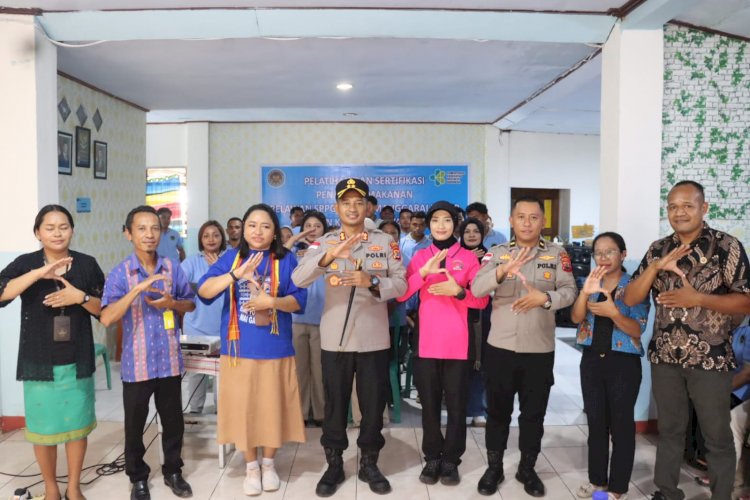 Pelatihan dan Sertifikasi Penjamah Makanan Relawan SPPG Polres Manggarai Timur Yayasan Kemala Bhayangkari