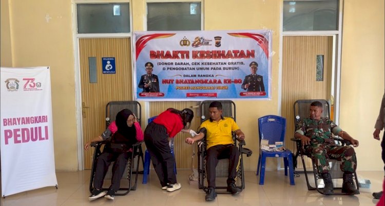 Setetes Darah untuk Negeri: Polres Manggarai Timur Gelar Donor Darah Manyambut HUT Bhayangkara ke-80 Tahun 2026