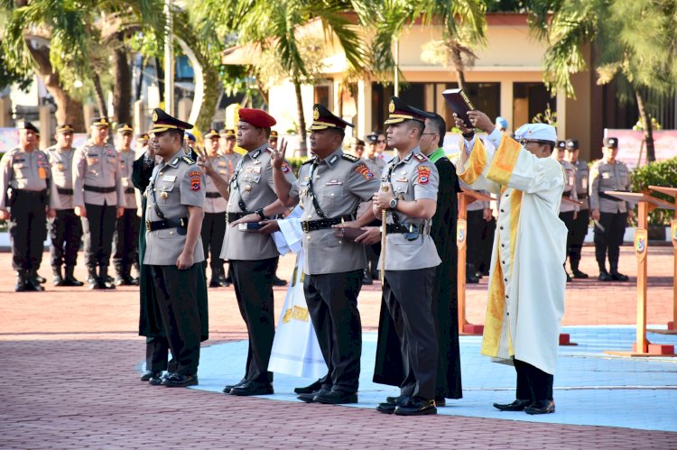 Polda NTT Gelar Upacara Serah Terima dan Pelantikan Pejabat Utama serta Kapolres Jajaran